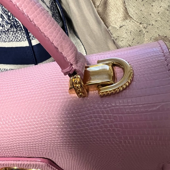 SOLD Dolce & Gabbana pink Lucia bag with bee decorated - Picture 4 of 16